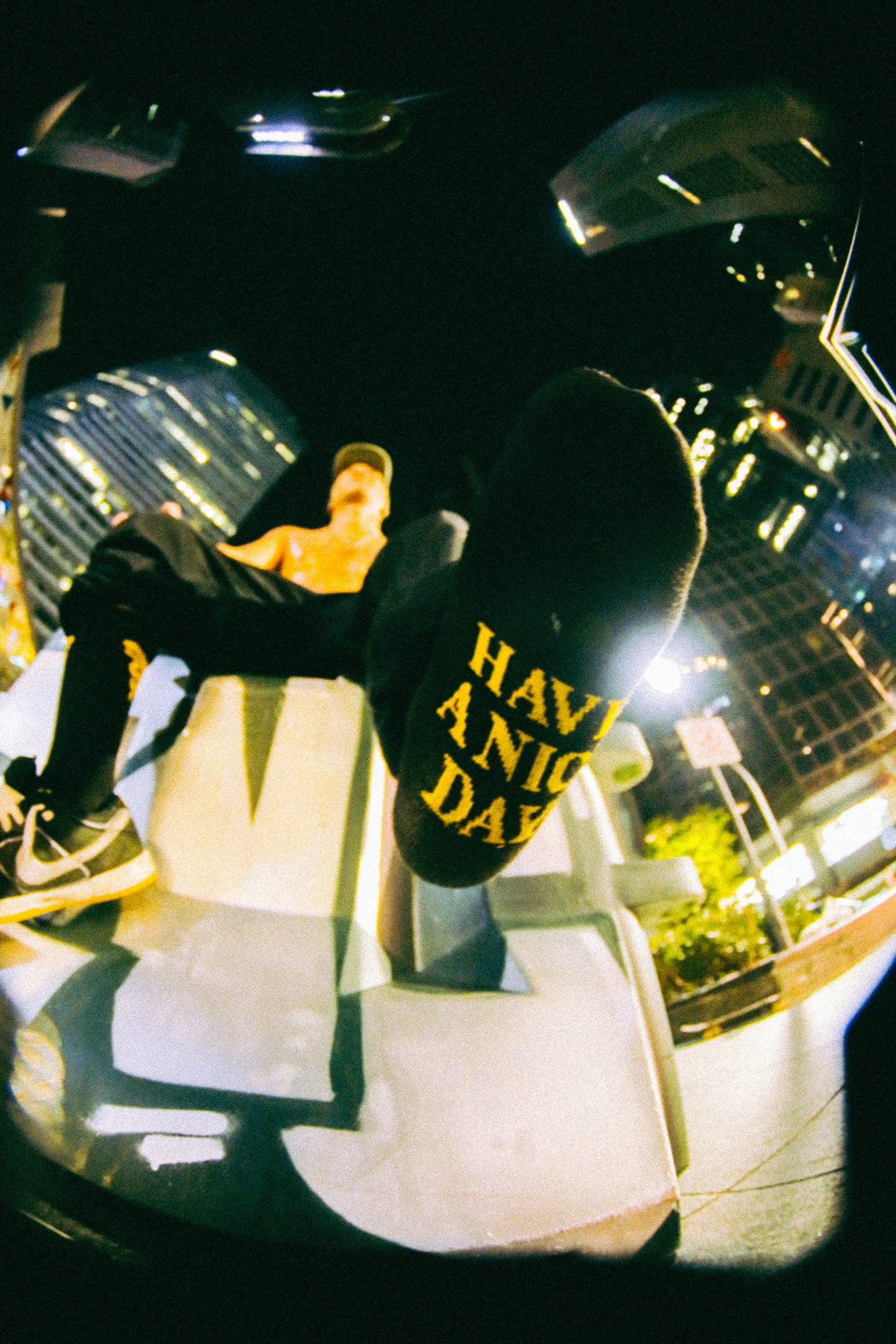 "HAVE A NICE DAY" CREW SOCK