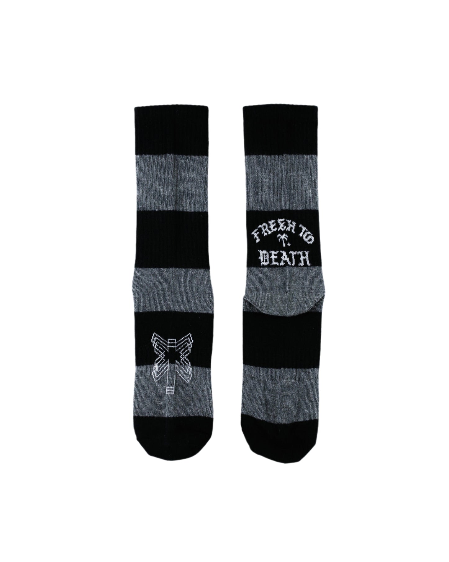 "FRESH TO DEATH" STRIPE SOCKS