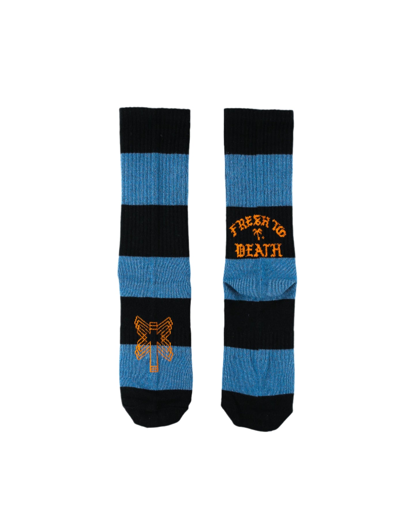 "FRESH TO DEATH" STRIPE SOCKS