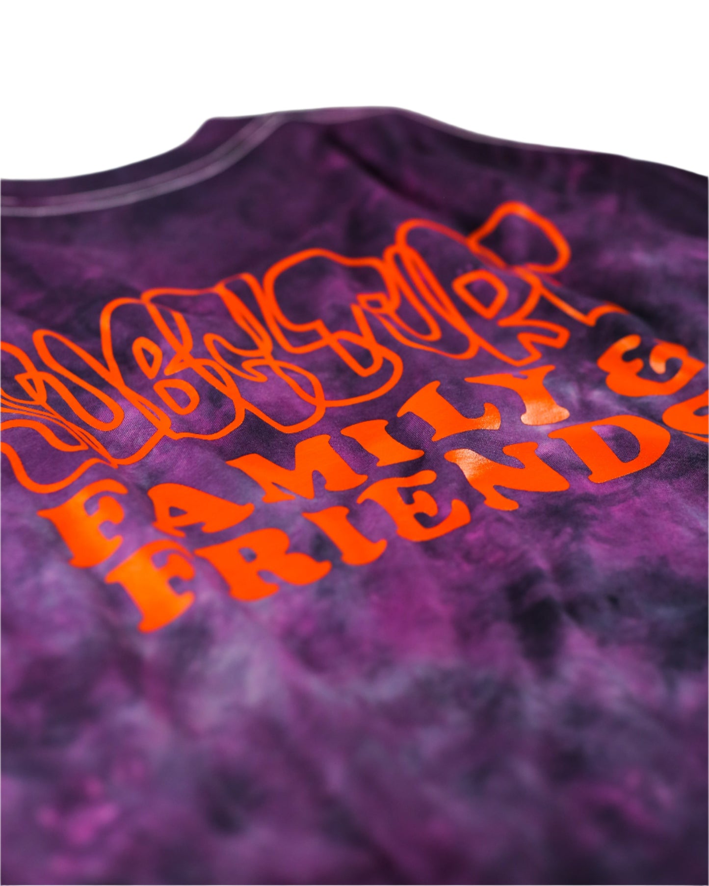 "FAMILY & FRIENDS" TIE-DYE SHORT SLEEVE T-SHIRT