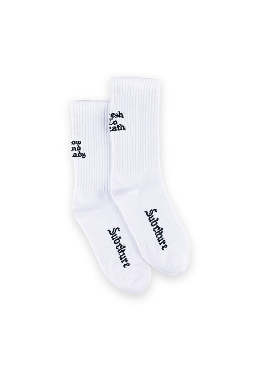 EMBROIDERED CREW SOCKS