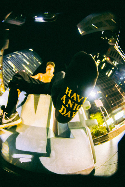 "HAVE A NICE DAY" CREW SOCK