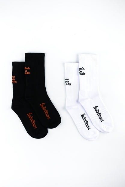 EMBROIDERED CREW SOCKS