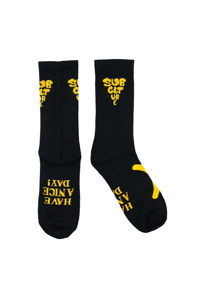 "HAVE A NICE DAY" CREW SOCK