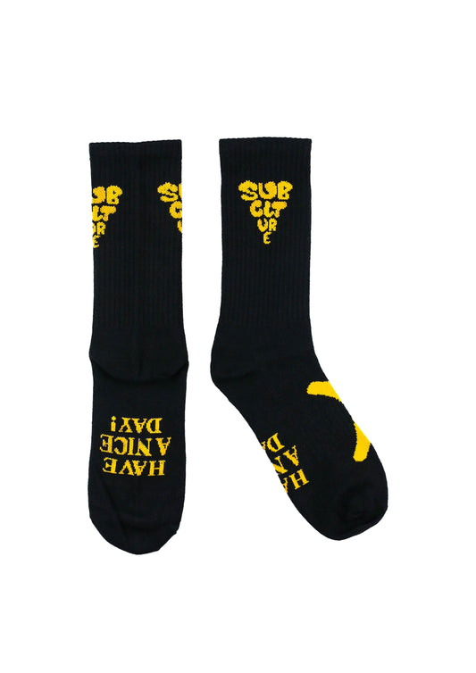"HAVE A NICE DAY" CREW SOCK